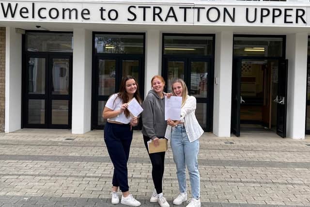 Happy students celebrate (PIC: Stratton Upper School)