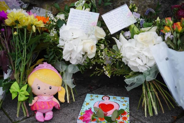 Floral tributes in Plymouth
