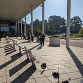 The Action Group protested at Chicksands