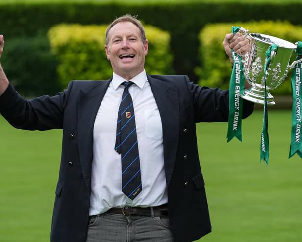 Gary Gunn won the competition to see the draw hosted at Potton Bowls Club