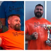 Tony at the Britain's Strongest Disabled Man games. Photos: Tony Butcher.