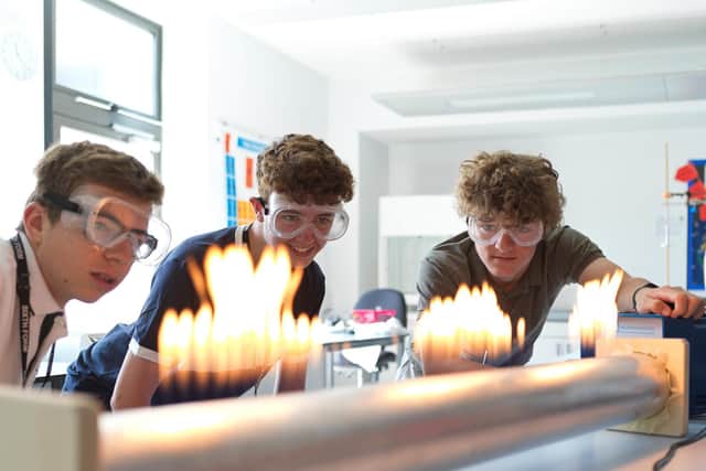 Students in a science class