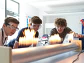 Students in a science class
