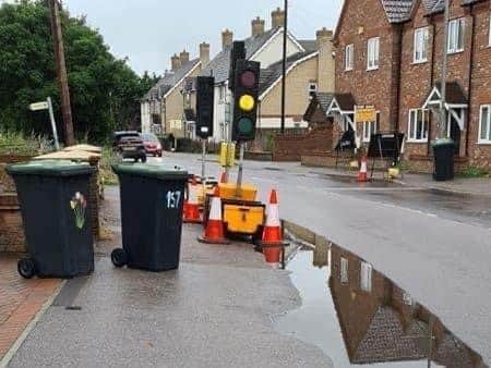 The temporary crossing has suffered from flooding in the past. Photo: Cllr Watkins.