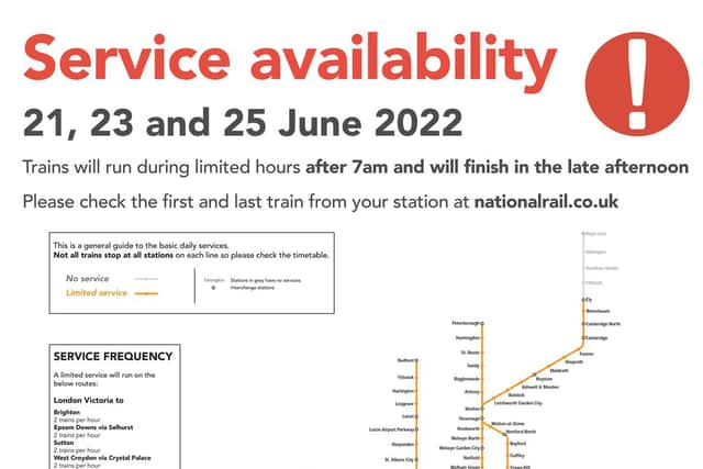There will be no trains at all on parts of the network