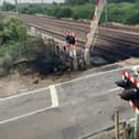 Damage caused by the fire. Image: Network Rail