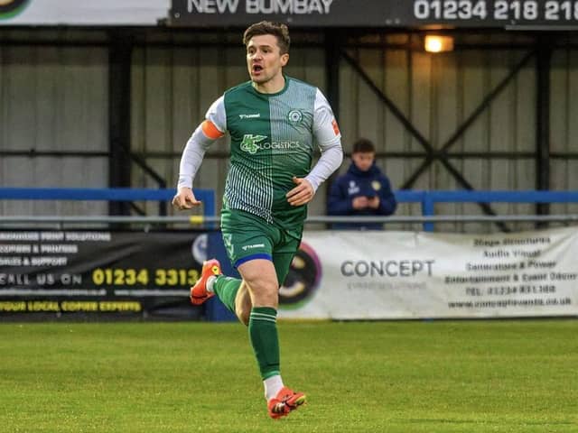 Tom Coles enjoyed a great career with Biggleswade FC. Photo: Guy Wills Sports Photography.