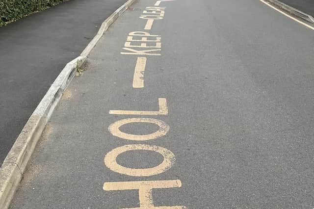 School Keep Clear road marking Photo: LDRS