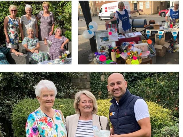 Pics from our Cream teas , Grand Draw and presentation at The Hospice  