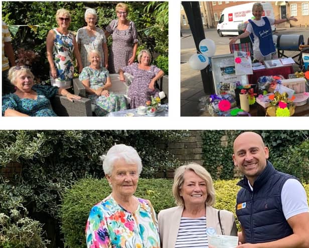 Pics from our Cream teas , Grand Draw and presentation at The Hospice  
