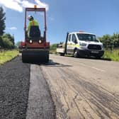 Road resurfacing in progress