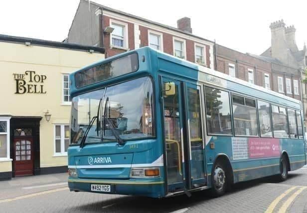 An Arriva bus in Leighton Buzzard.