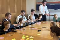 Alistair Strathern joined a session on how to style daughters' hair