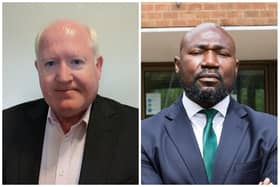 L: deputy police and crime commissioner Ian Dalgarno and R: PCC Festus Akinbusoye. Pictures submitted