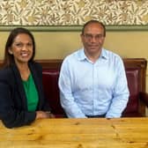 Gina Miller, leader of the True & Fair Party, with Alan Victor, who stood as an Independent candidate in last week’s local election in Central Bedfordshire