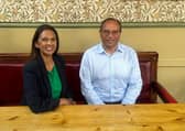Gina Miller, leader of the True & Fair Party, with Alan Victor, who stood as an Independent candidate in last week’s local election in Central Bedfordshire
