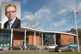 Central Beds Council HQ and Cllr John Baker