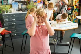 Pupils enjoying the Superpower of Looking