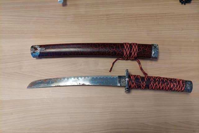 The knife was recovered from a bush in Clifton playing fields.