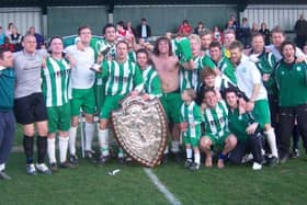 Biggleswade Town win the SSML title in 2009.