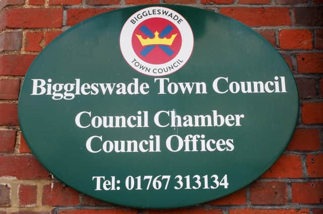 Biggleswade Town Council office sign. Councillors unanimously opposed the plans. Picture: Tony Margiocchi