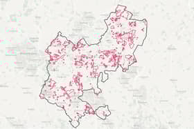 The map showing the sites for potential development. Picture: Central Bedfordshire Council