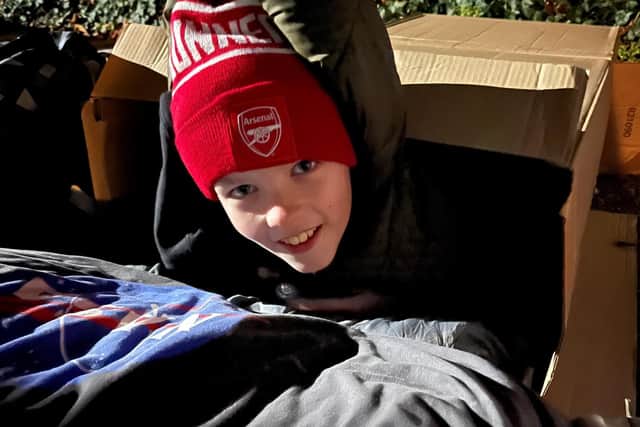 The Scouts kicked off their fundraising with a cardboard box sleepout.