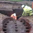 Albion Archaeology at work after rare Tudor pottery kiln from the time of King Henry VIII and Queen Elizabeth I unearthed at Sutton Primary School