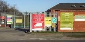 Central Beds residents have been banned from using recycling centres in Herts, including this one in Stevenage