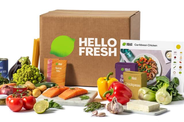 HelloFresh sends out just the right quantity of fresh foods and other ingredients in a box, straight to your door