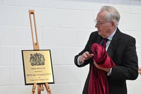 His Royal Highness unveiling the plaque. Picture: June Essex