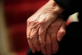 Close up of an elderly person's hands (stock photo)