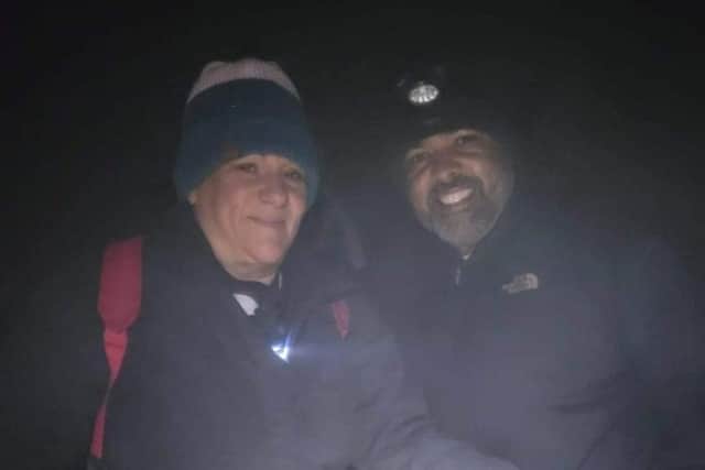 Julia and Richard at the top of Snowdon