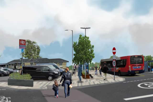 An artist's impression of Biggleswade Transport Interchange. Image: CBC.