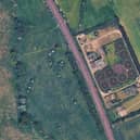 Aerial view of Biggleswade Water Recycling Centre