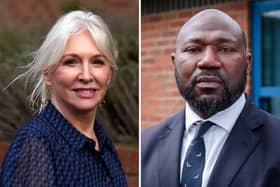 Nadine Dorries and Festus Akinbusoye