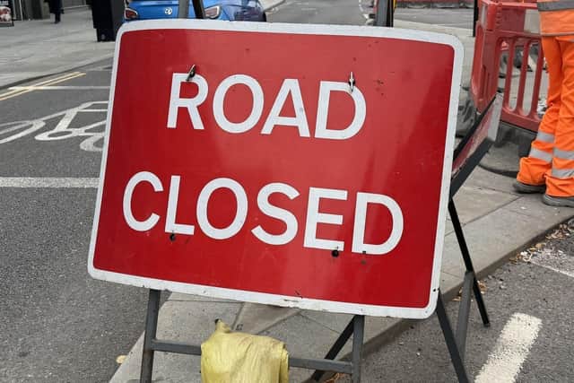 Road Closed sign