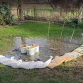 Homes and gardens in Tempsford have suffered with sewage