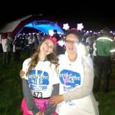 Chelsea with her mum at a previous Sue Ryder Starlight Hike. Image: Chelsea Wheatley.