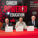 Professor Andrew Church (left) and representatives from the Chambers