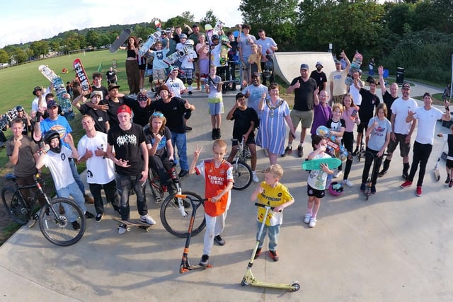 A huge crowd including sponsors, volunteers entertainers and vendors, attended a special event to mark the success of Sandy Skatepark