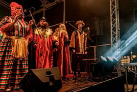 Panto treat at the Biggleswade Christmas lights switch on - Photo Paul Langshaw