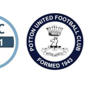 Arlesey Town FC and Potton United FC badges
