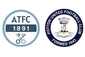 Arlesey Town FC and Potton United FC badges