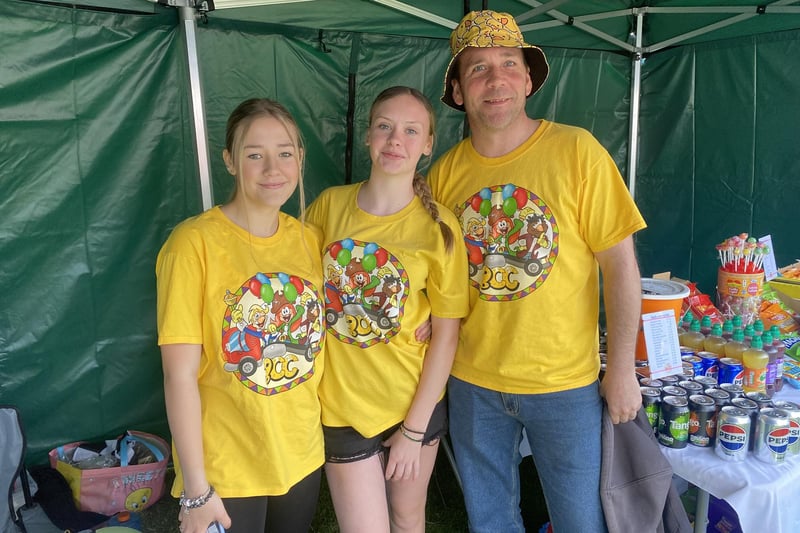 Wayne (left) with volunteers Emerdie (middle) and Sapphire.
