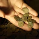 Part of a Roman coin hoard found in Kent
