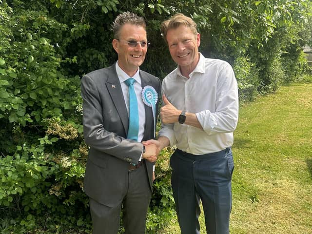 Dave Holland (left) and Richard Tice, leader of Reform UK