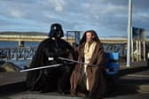 501st Garrison Ireland Leigon members Alan Bell (L) and John O'Dwyer (R) playing the characters Obi Wan Kenobi and Darth Vader (Photo by Charles McQuillan/Getty Images)