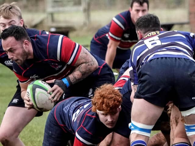 Action from Biggleswade's win over St Ives. Photo: David Kay.