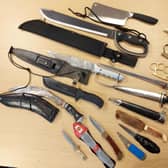 Just some of the weapons recovered in Bedfordshire